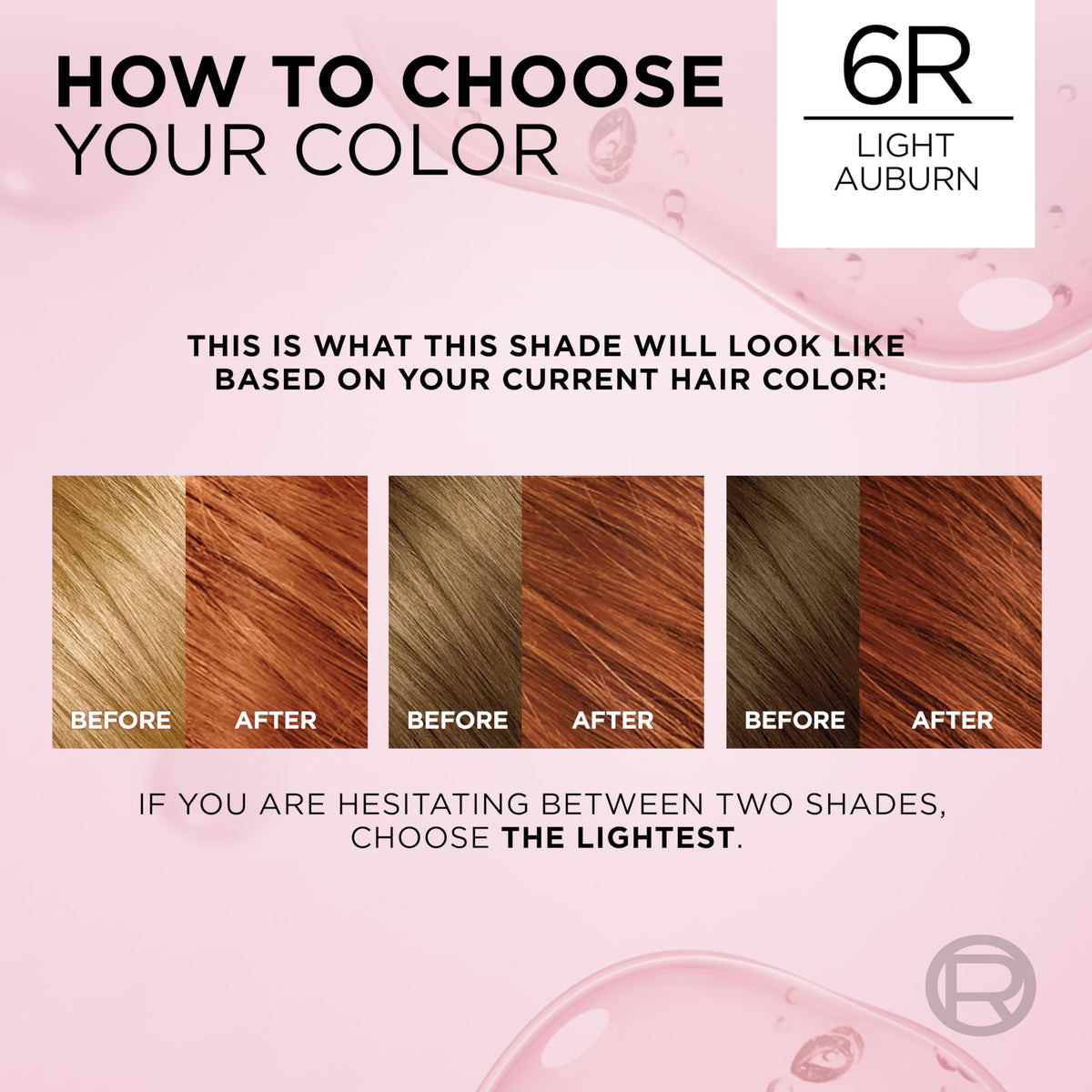 L'Oreal Paris Excellence Crème Teinture Cheveux 6R Châtain Clair application en cours
