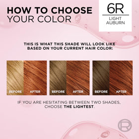 L'Oreal Paris Excellence Crème Teinture Cheveux 6R Châtain Clair application en cours