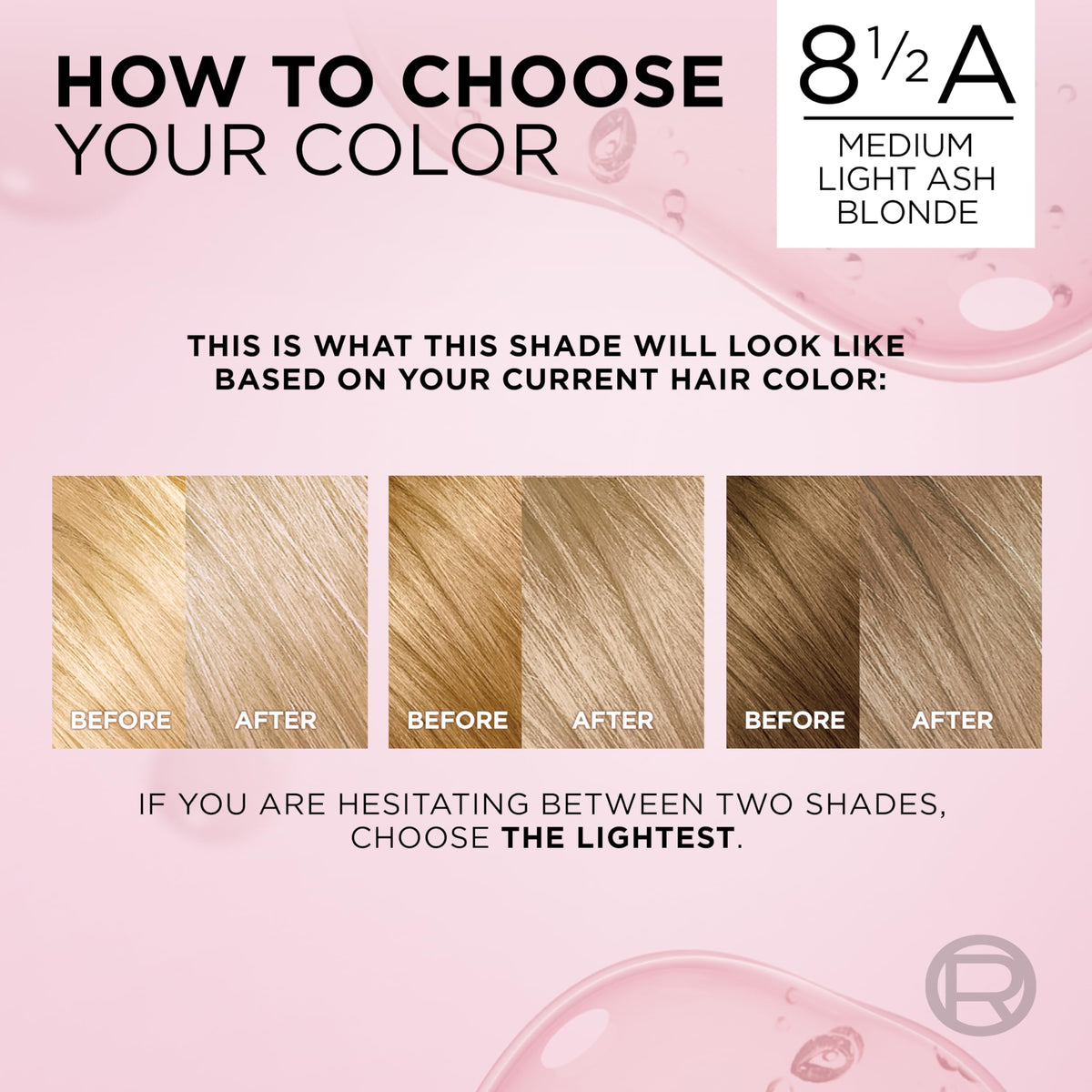 L'Oreal Paris Excellence Crème Teinture Cheveux 8.5A Blonde Cendrée avant et après