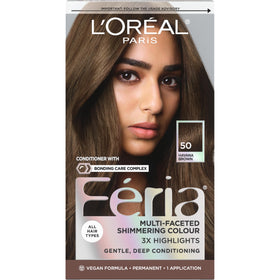 L'Oreal Paris Feria coloration permanente 50 Brun Havana avant application