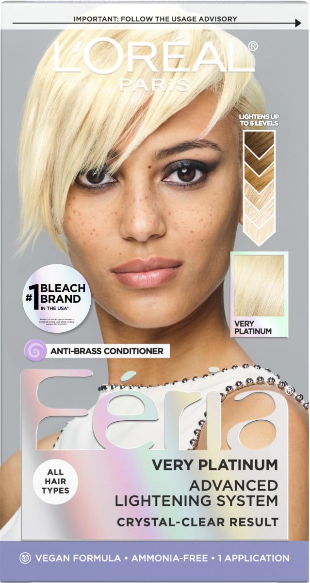 L'Oreal Paris Feria coloration permanente très platine kit avant utilisation