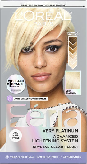 L'Oreal Paris Feria coloration permanente très platine kit avant utilisation