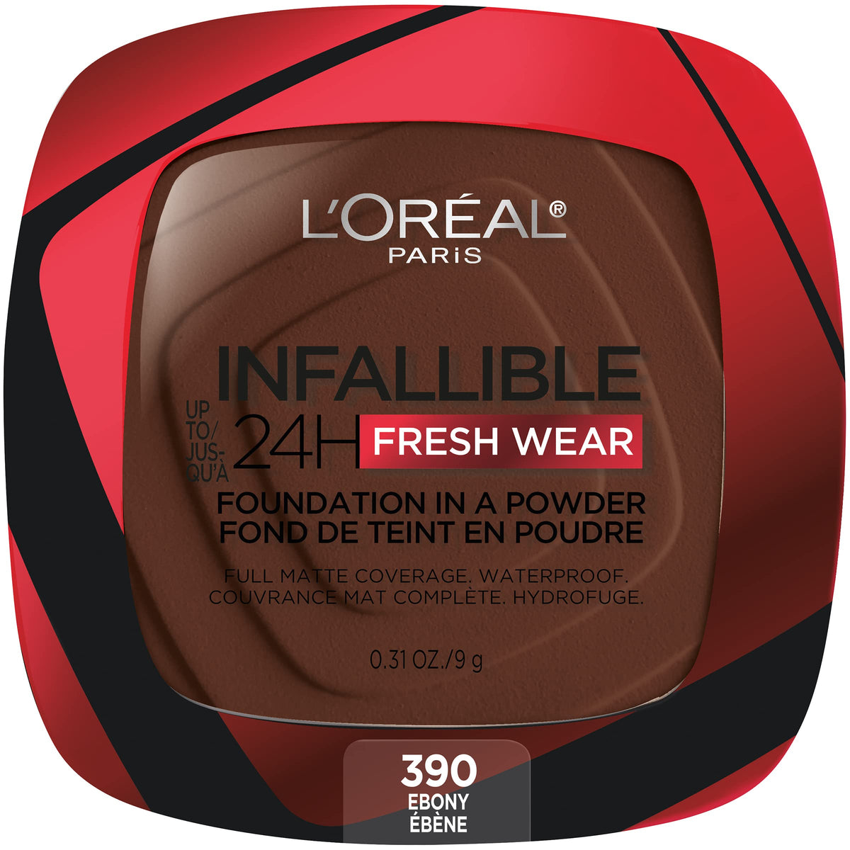 L'Oreal Paris Fond de Teint Poudré Infallible 24H Ébène 50g vue de face