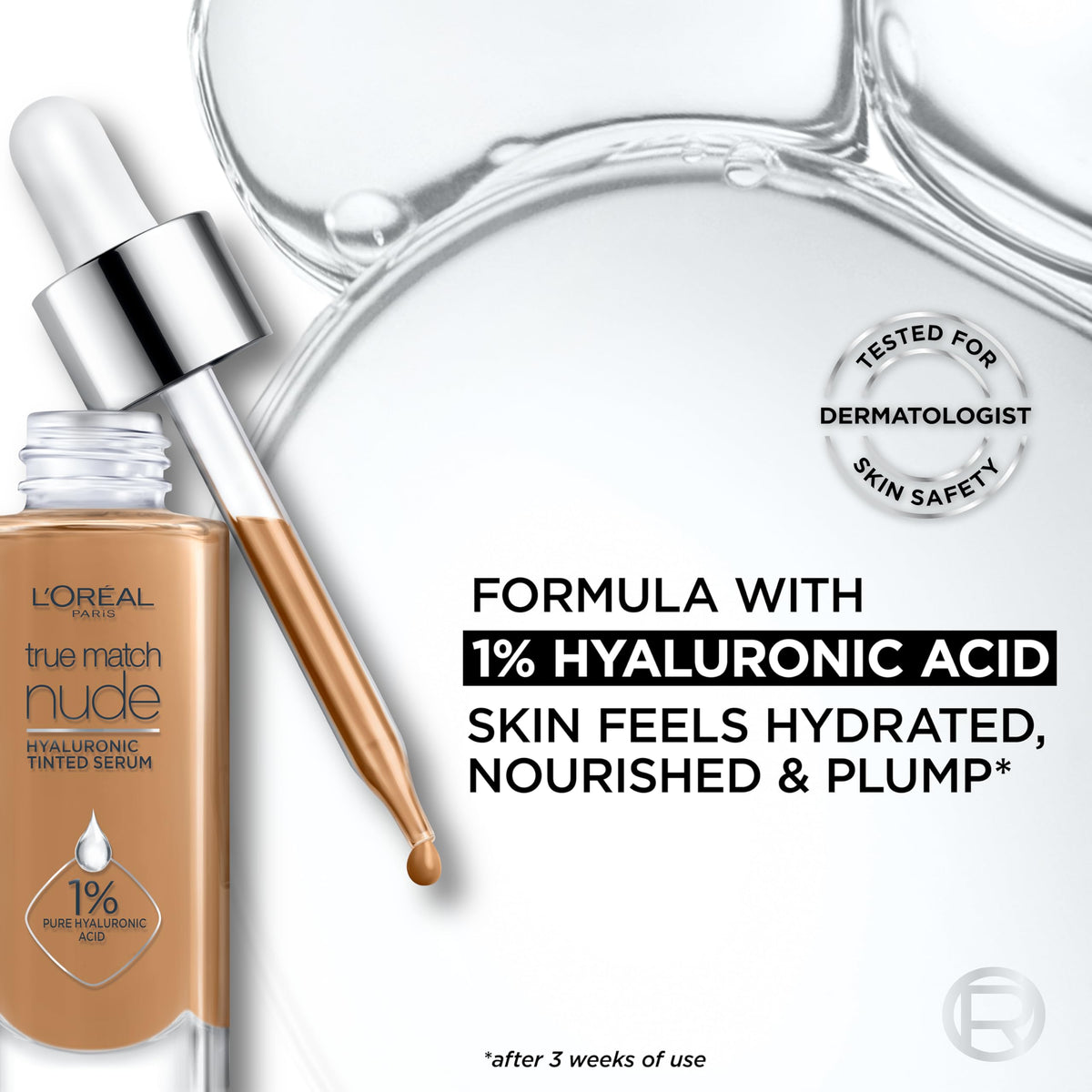 L'Oreal Paris Fond de Teint Sérum Hydratant Teinté dans un cadre de maquillage