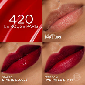 L'Oreal Paris Hyaluron Tint Lip Stain 420 Le Rouge Paris applicateur