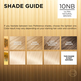 L'Oreal Paris kit de coloration 10NB sur fond blanc