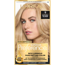 L'Oreal Paris kit de coloration permanente 9,1 Blonde Naturel, vue avant