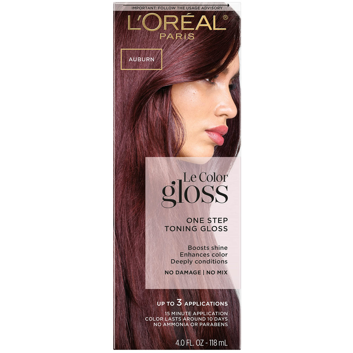 L'Oreal Paris Le Color Gloss Toning Auburn 150g côté avant