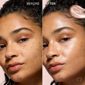 L'Oreal Paris Lumi Glotion XL en application sur le visage