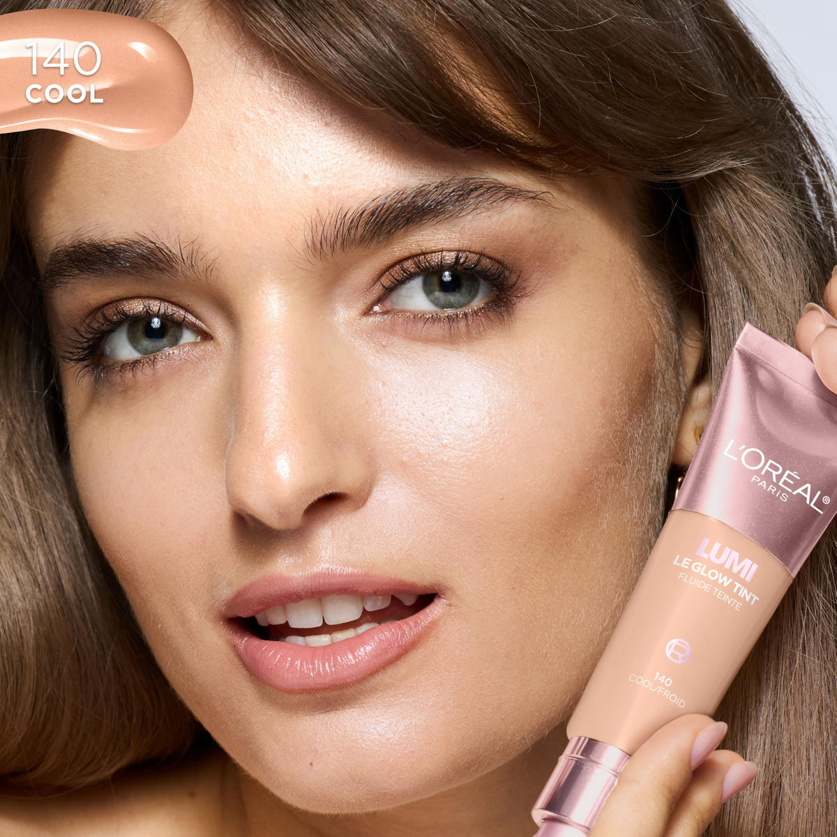 L'Oreal Paris Lumi Le Glow Skin Tint Cool 140 texture proche
