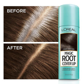L'Oreal Paris Magic Root Cover Up Spray 6 oz avec application sur cheveux