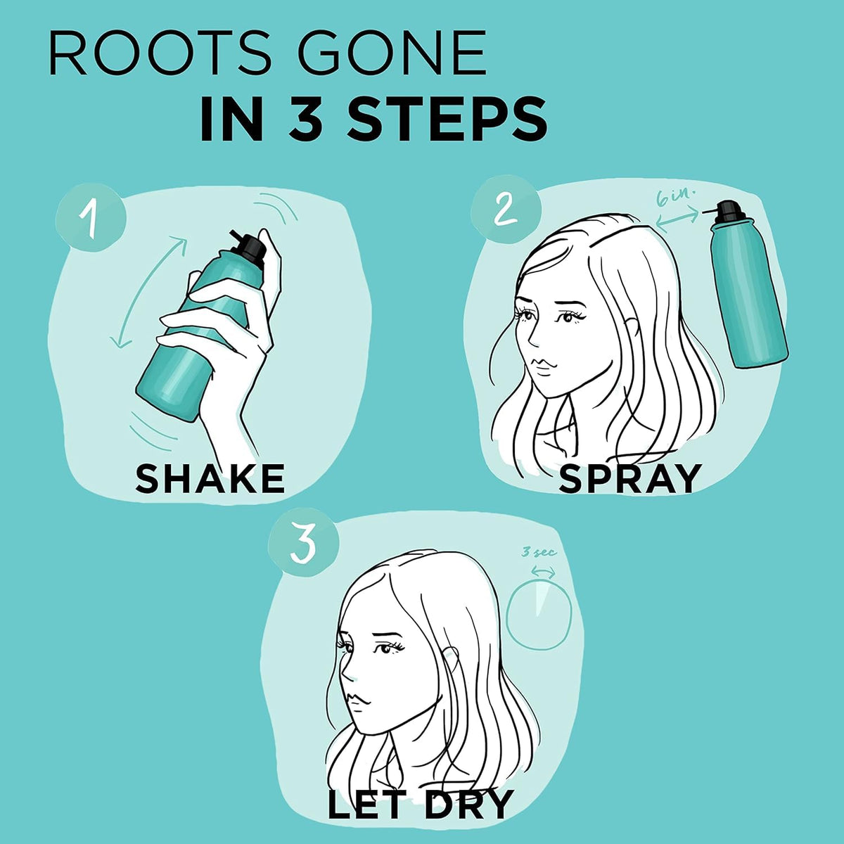 L'Oreal Paris Magic Root Cover Up Spray 6 oz en gros plan