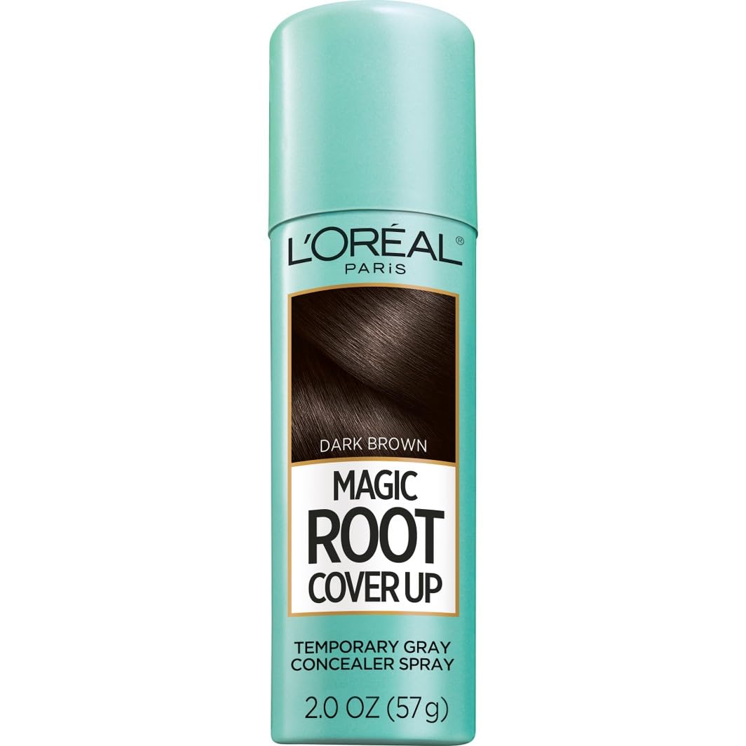 L'Oreal Paris Magic Root Cover Up Spray Brun Foncé avant application