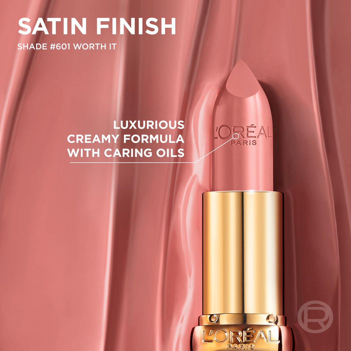 L'Oreal Paris Rouge à Lèvres Satin application sur lèvres