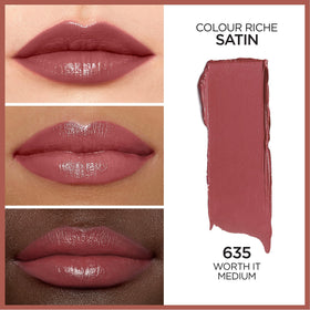 L'Oreal Paris Rouge à Lèvres Satin packaging avec logo