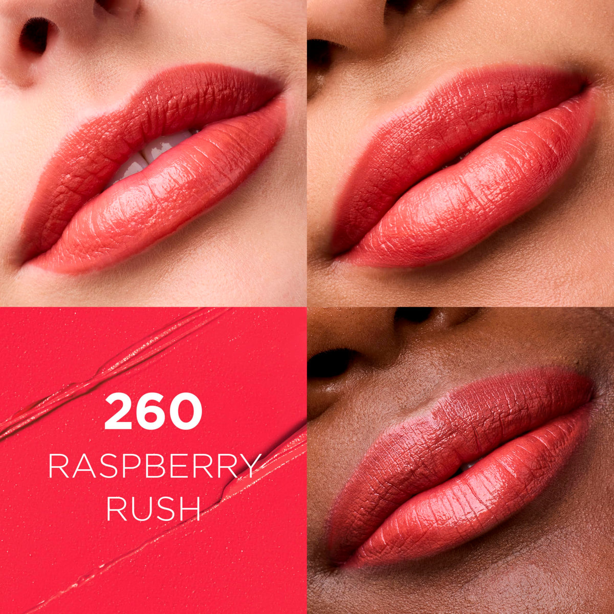 L'Oreal Paris Rouge à Lèvres Satiné Framboise Rush avec embout visible