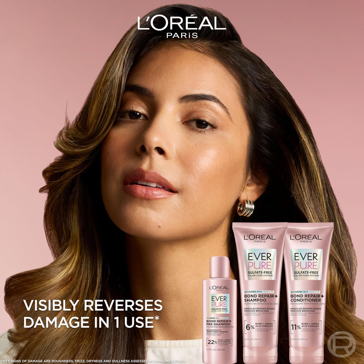 L'Oreal Paris Shampooing Bond Repair+ 762g avec le capuchon ouvert