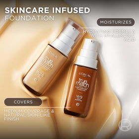 L'Oreal Paris True Match fond de teint C11 avec autres produits de maquillage