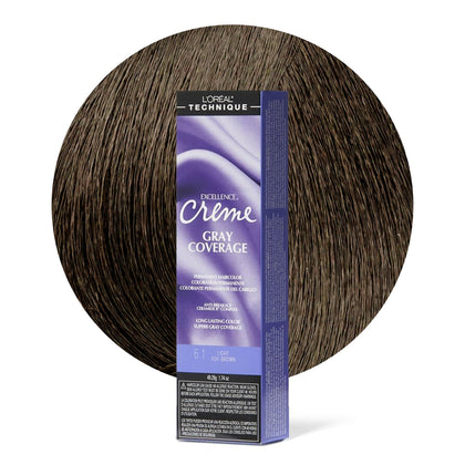 L'OREAL TECHNIQUE Excellence Crème Couleur Cheveux 68g Châtain Clair Cendre vue avant