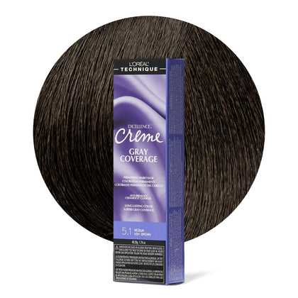 L'OREAL TECHNIQUE Excellence Crème Couleur Permanente Châtain Cendré avant application