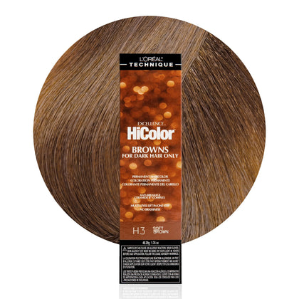 L'OREAL TECHNIQUE HiColor H3 Brun Doux tube de 59g