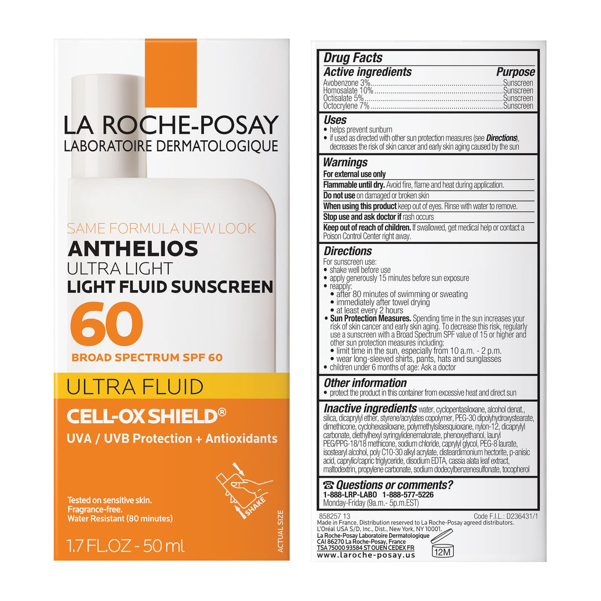 La Roche-Posay Anthelios fluide ultra léger SPF 60 packaging