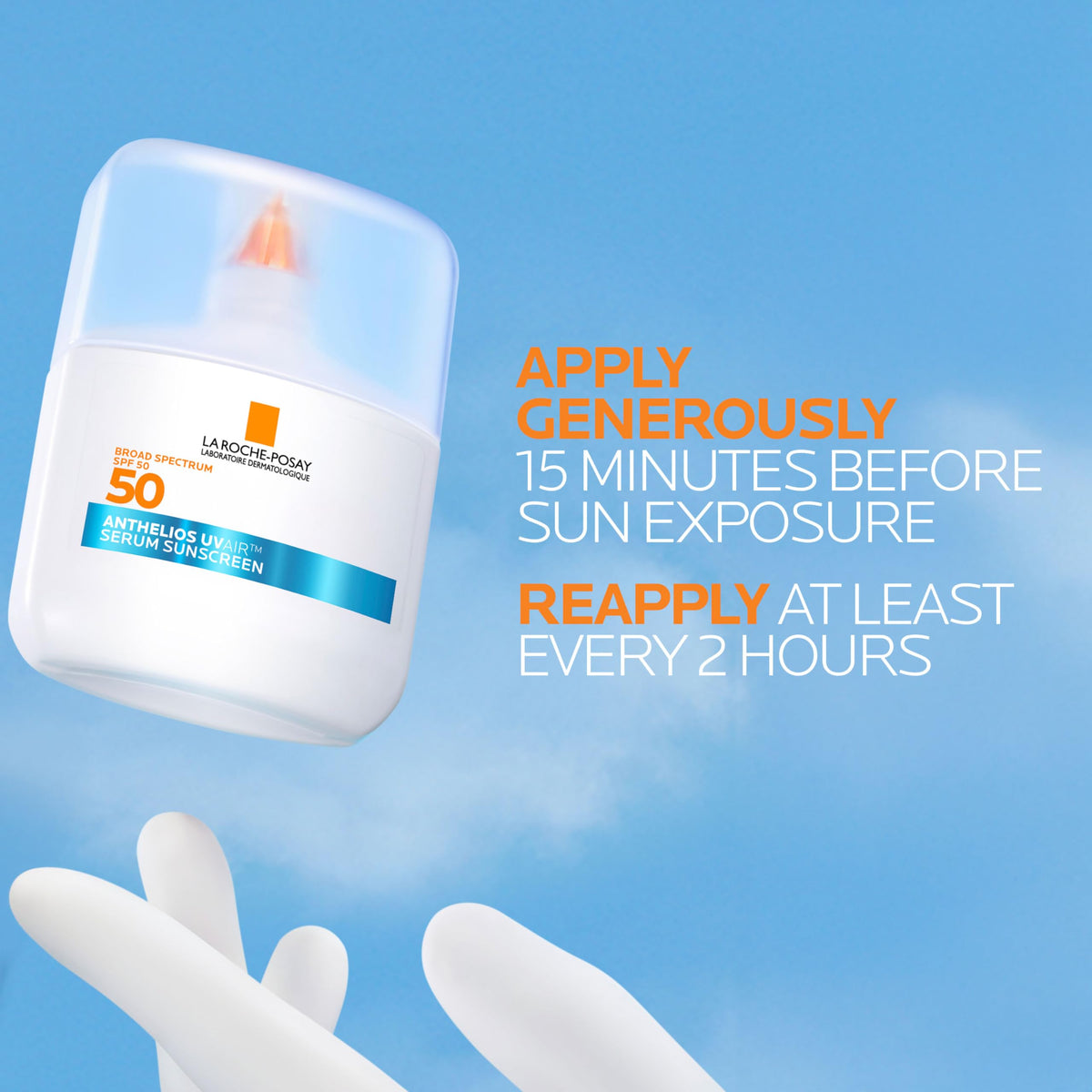 La Roche-Posay Anthelios UV Air SPF 50 texture légère sur la peau