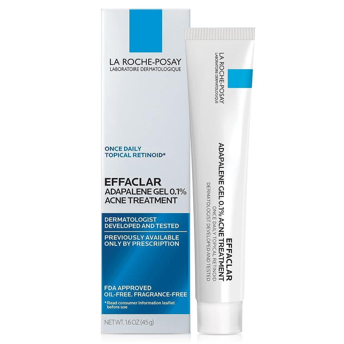 La Roche-Posay Effaclar Gel Adapalène 0,1% face avant avec bouchon