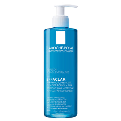 La Roche-Posay Gel Nettoyant Moussant 450g vue avant avec texture de gel