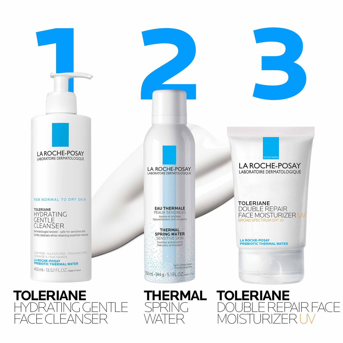 La Roche-Posay Toleriane Crème Hydratante ingrédients clés affichés