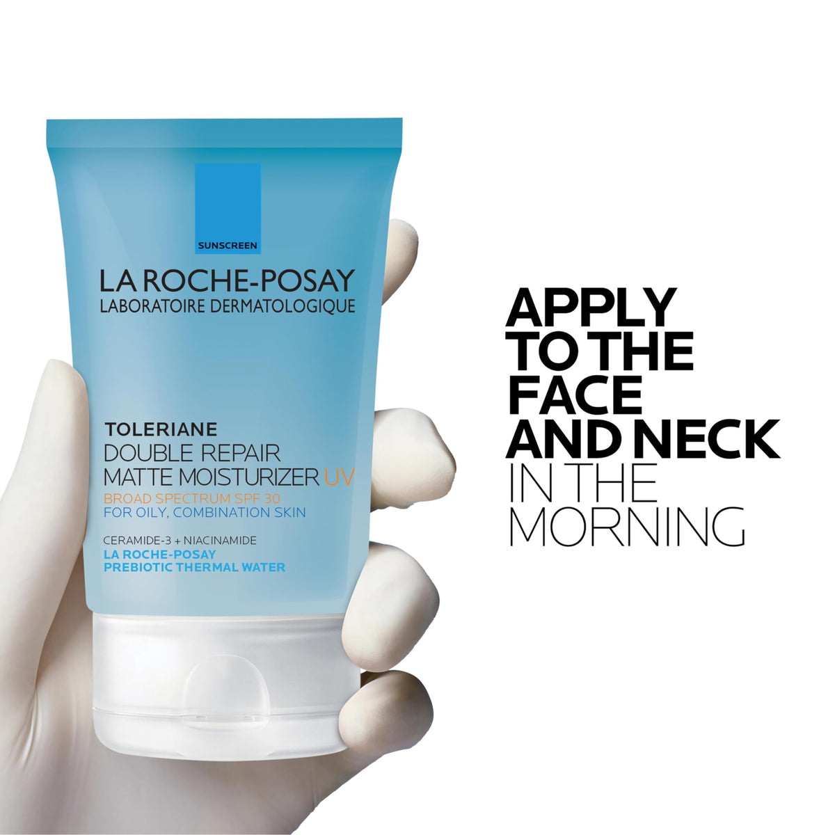 La Roche-Posay Toleriane Double Repair Matte in use outdoors
