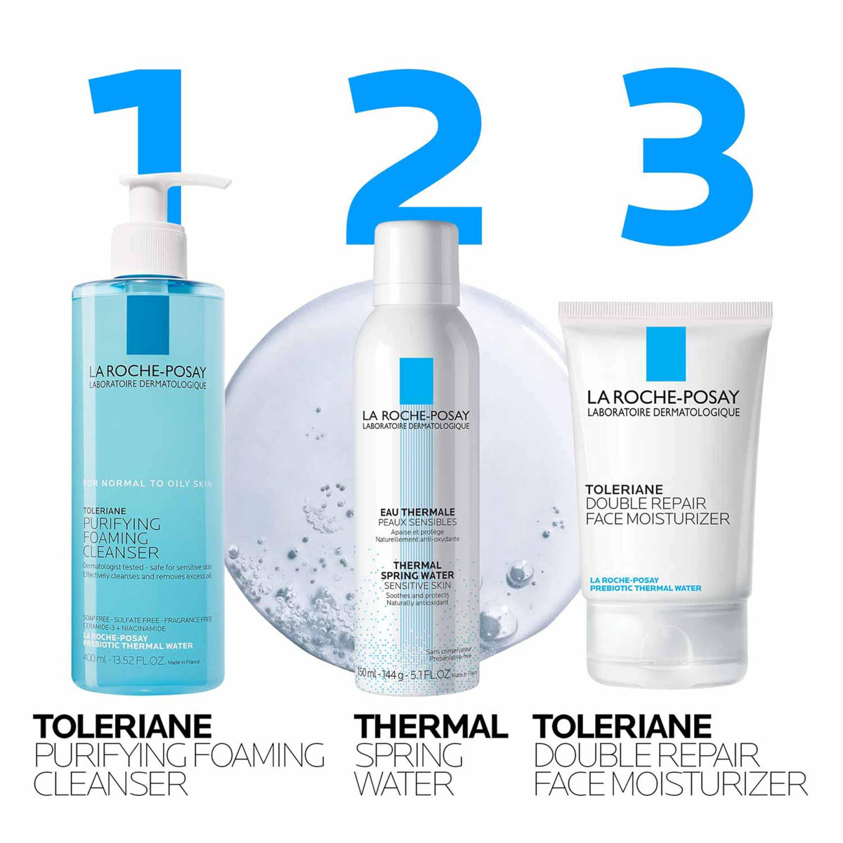 La Roche-Posay Toleriane Gel Nettoyant Moussant 431g en situation de bain