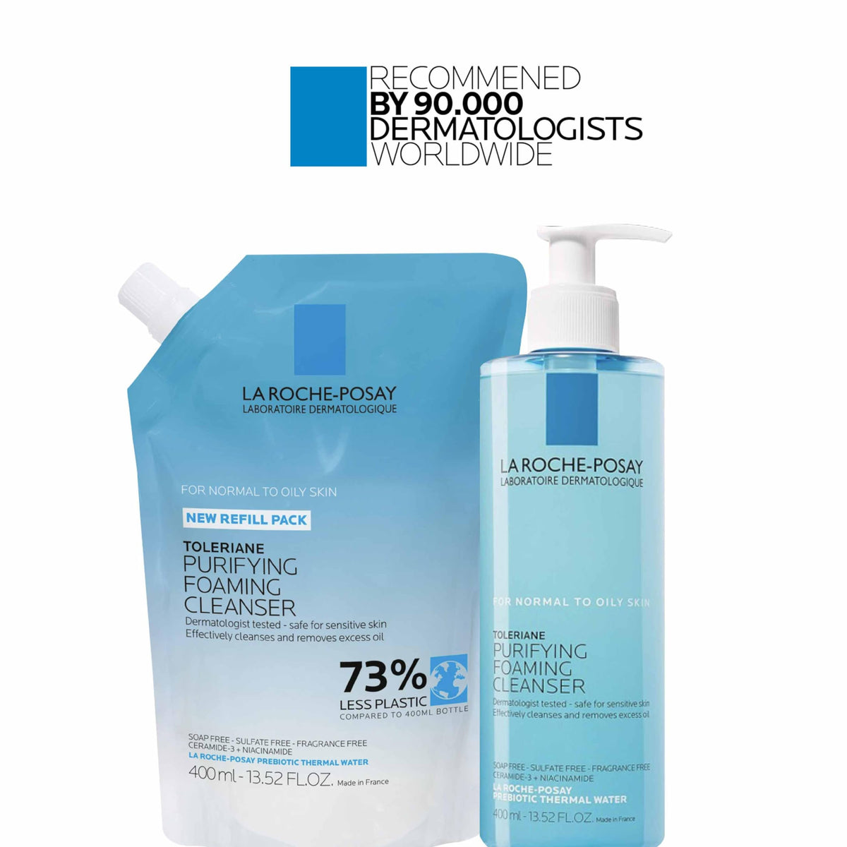 La Roche-Posay Toleriane Gel Nettoyant Moussant 431g packaging