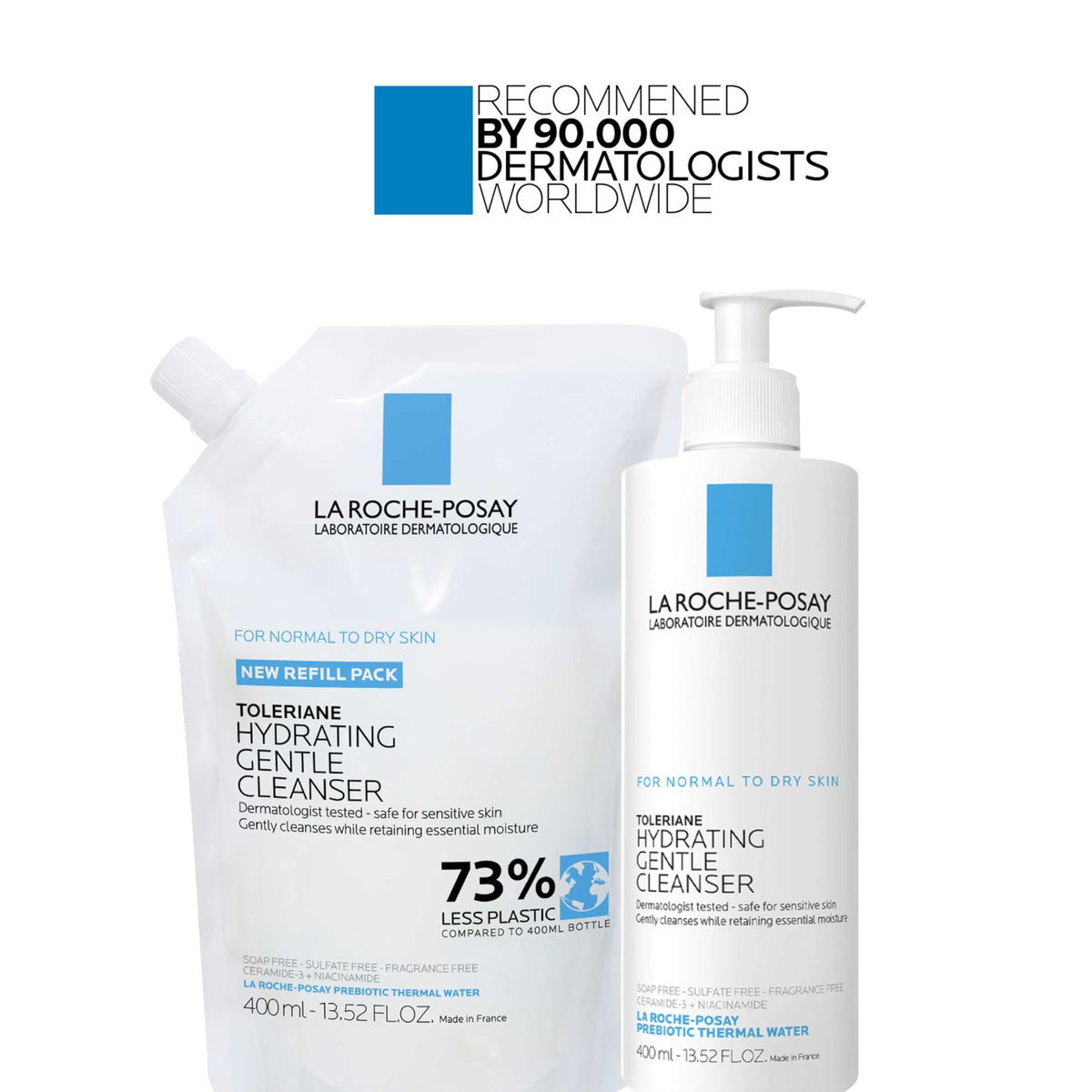 La Roche-Posay Toleriane Nettoyant Hydratant Doux 422g en utilisation
