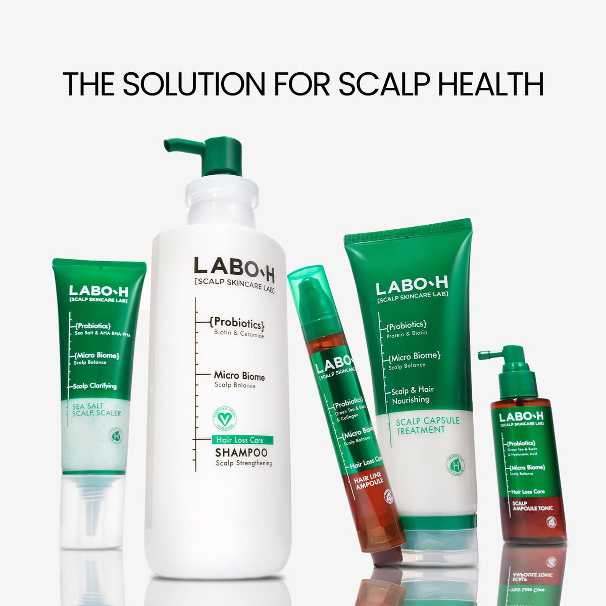 LABO-H Shampooing avec des herbes sur un fond blanc