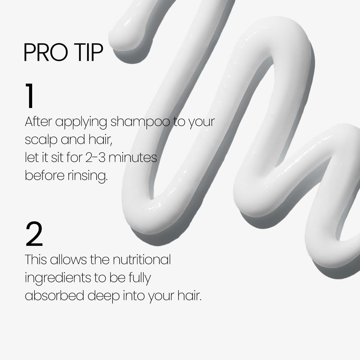 LABO-H Shampooing en application sur des cheveux