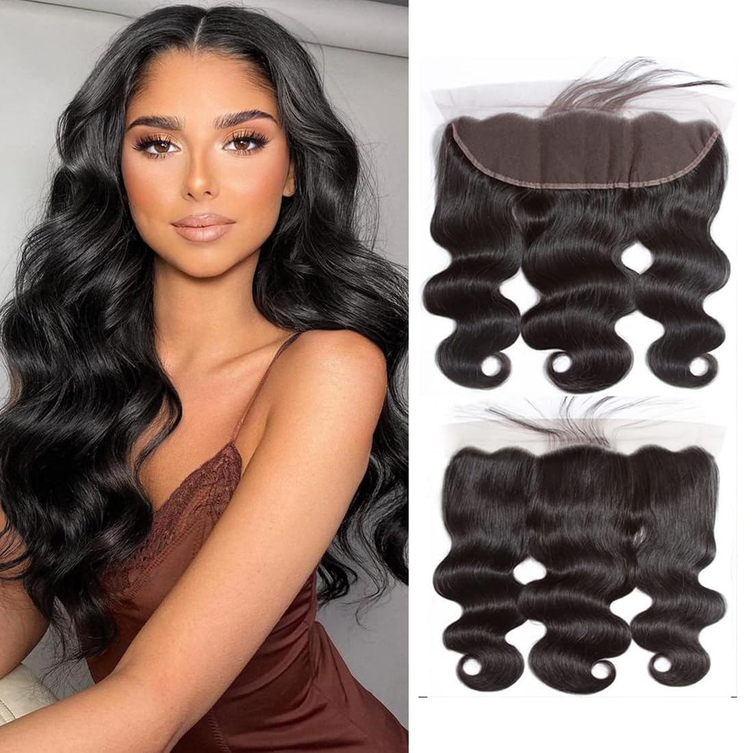 Lace frontal Body Wave 14 pouces Smoothair vue avant