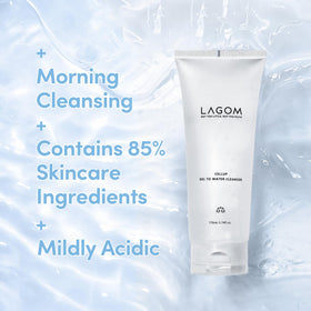LAGOM Gel Nettoyant Cellup 220g en action sur peau humide