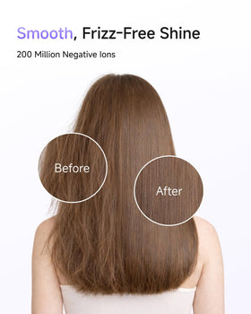 Laifen Sèche-cheveux rose en utilisation avec cheveux lisses