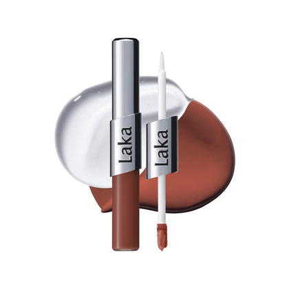 Laka Perfect Twin Lip modèle avec applicateur double et couleur chaude taupe