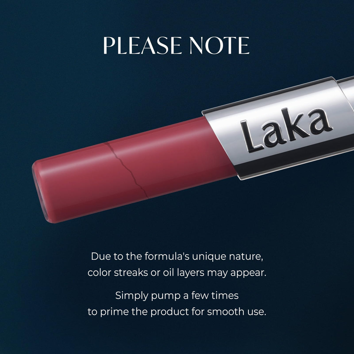 Laka Perfect Twin Lip présenté avec d'autres produits de beauté
