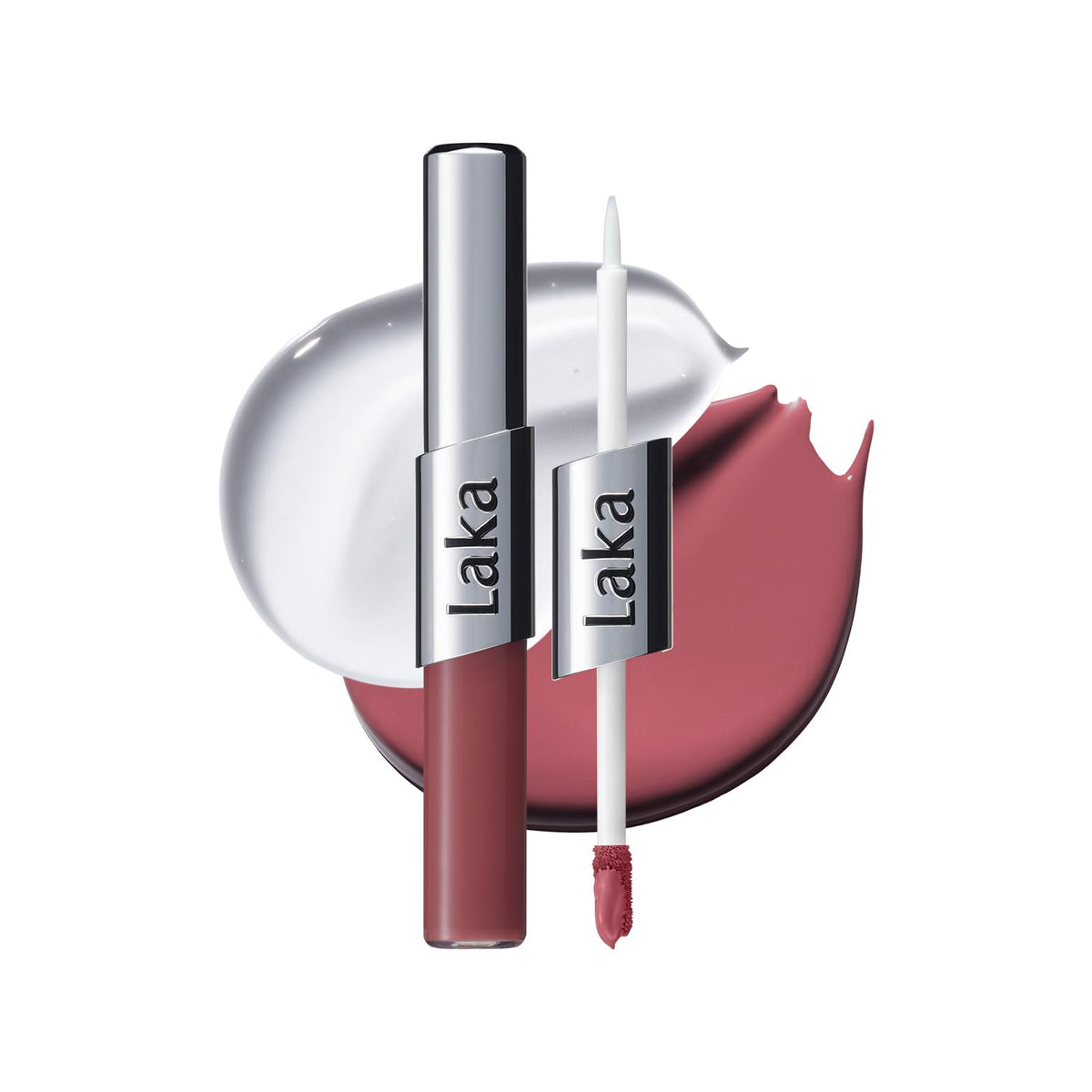 Laka Perfect Twin Lip rouge à lèvres liquide mat et gloss transparent ensemble