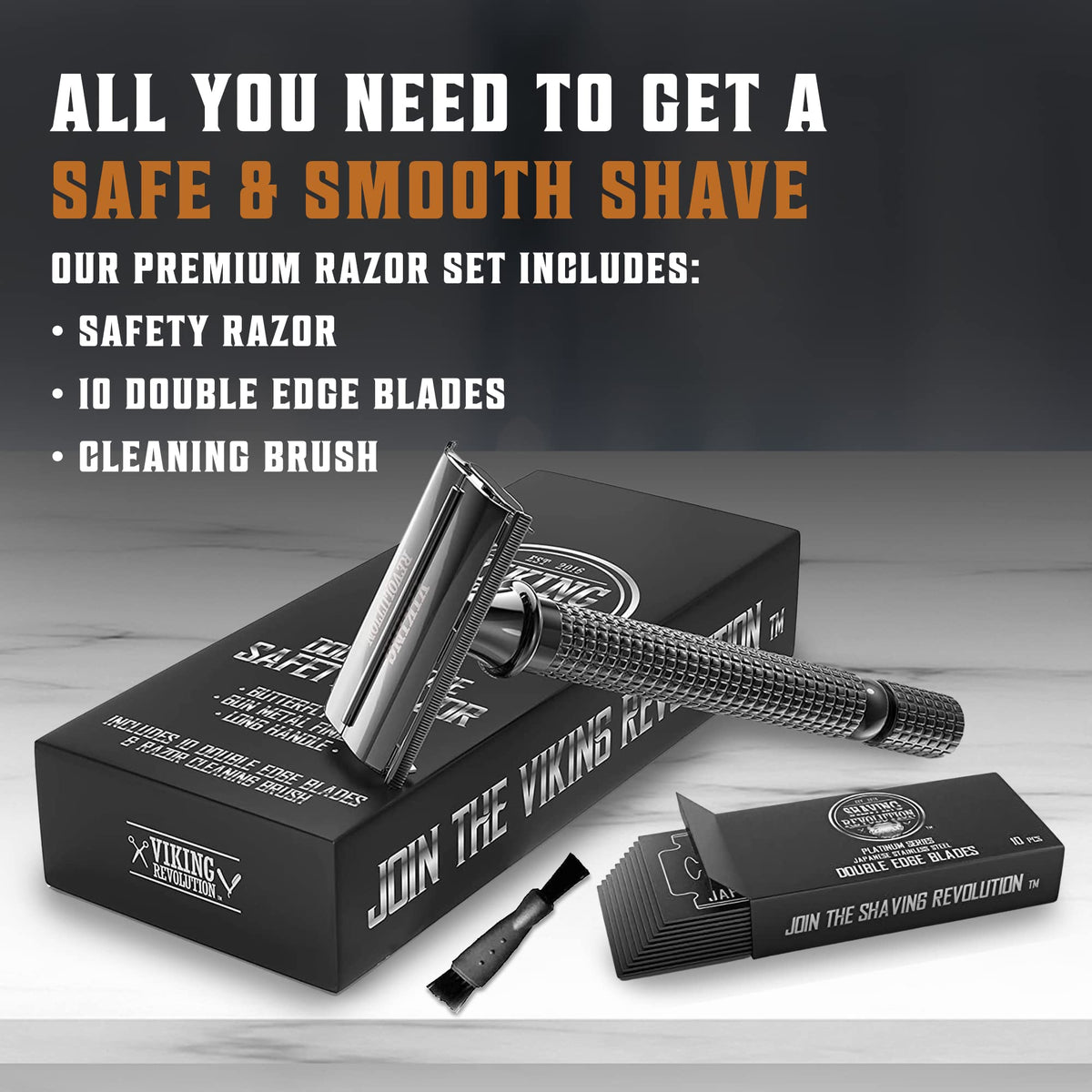 Lame de rasoir double tranchant SHAVING REVOLUTION vue de près