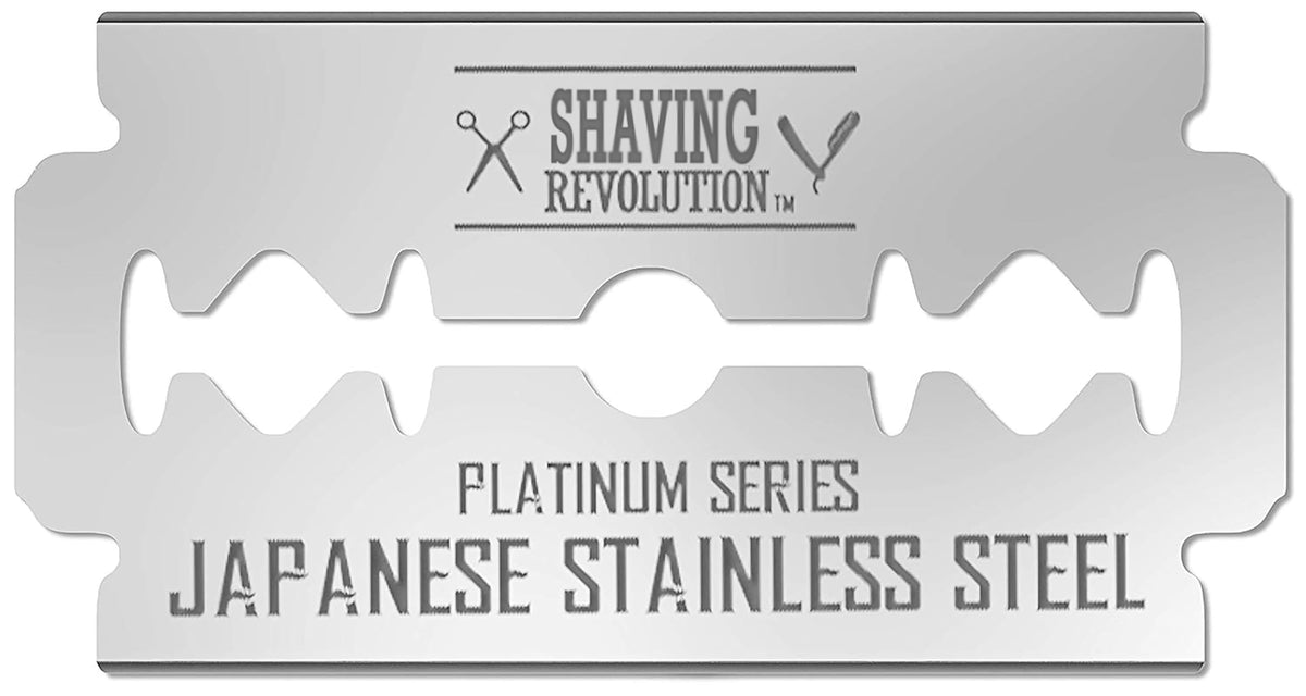 Lames de rasoir double tranchant SHAVING REVOLUTION dans leur emballage