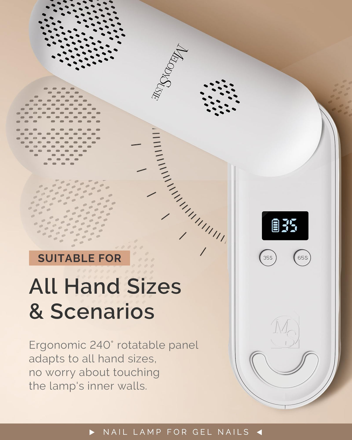 Lampe à ongles UV MelodySusie P-Plus20F avec accessoires de manucure