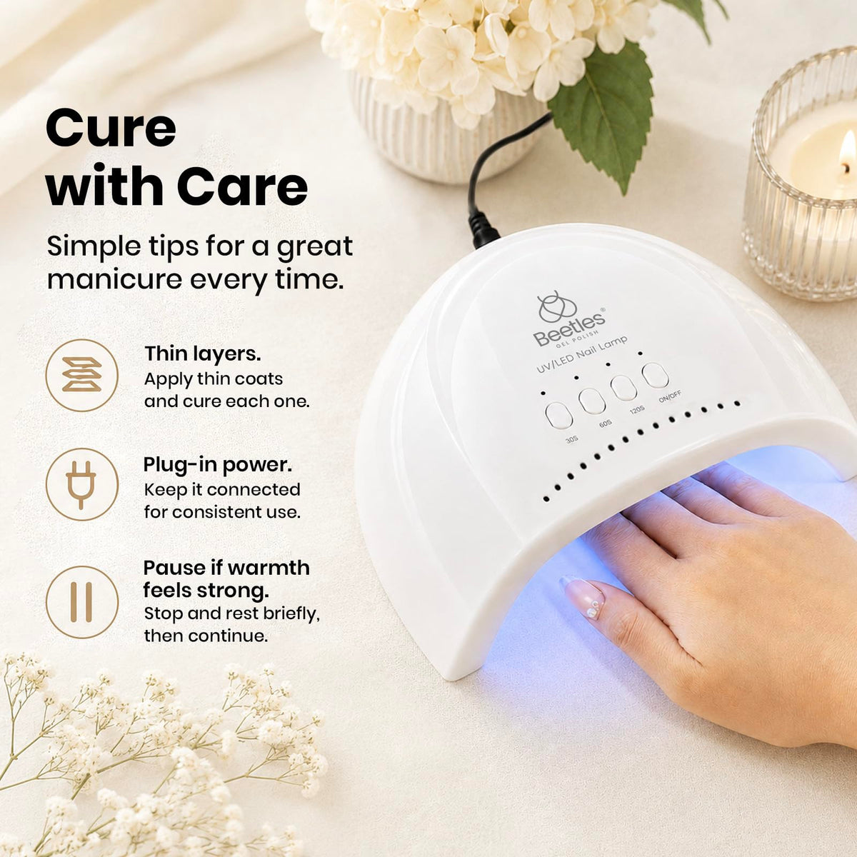 Lampe UV beetles adaptée pour un usage à domicile