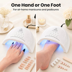 Lampe UV beetles en utilisation sur des ongles en gel