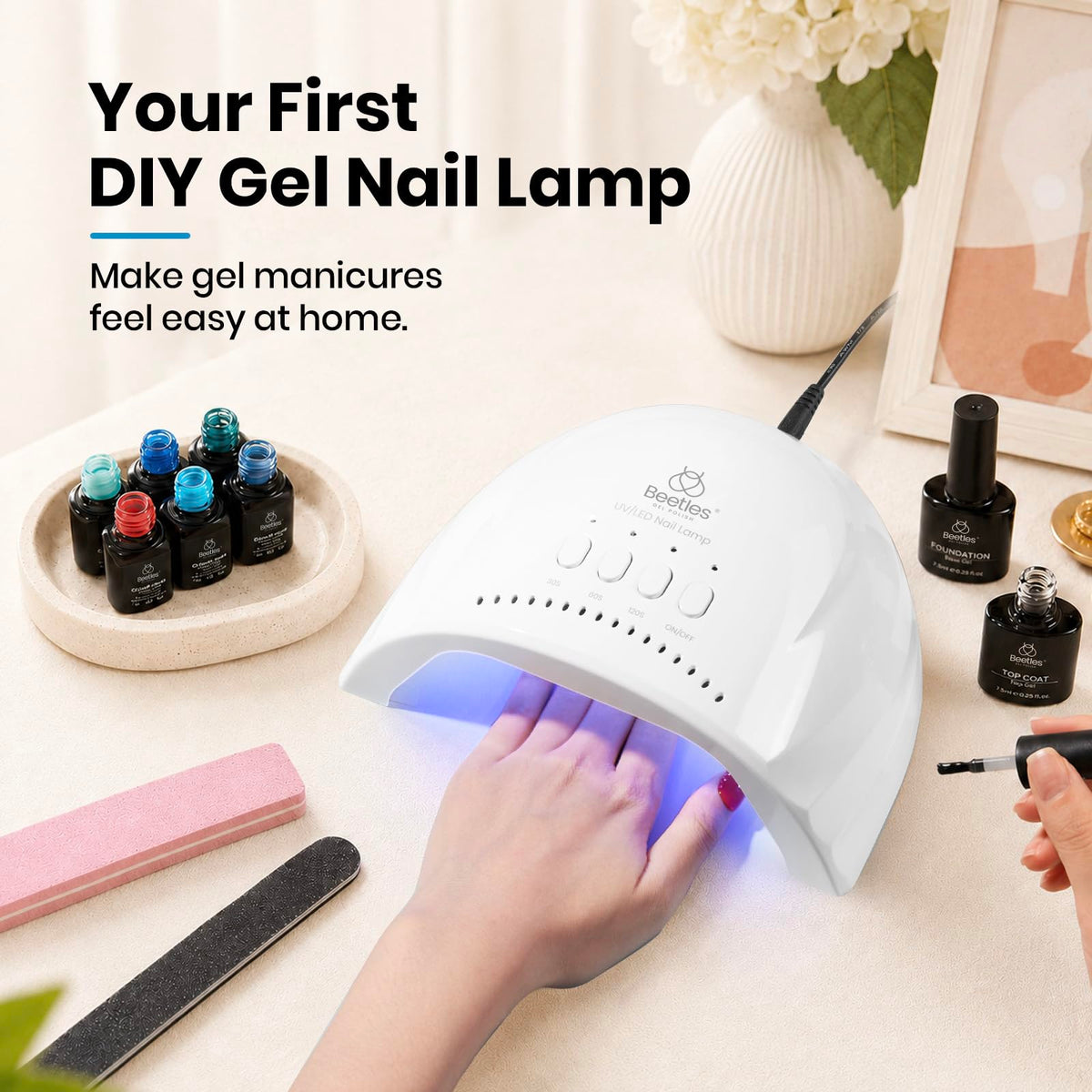 Lampe UV beetles montrant les réglages de minuterie