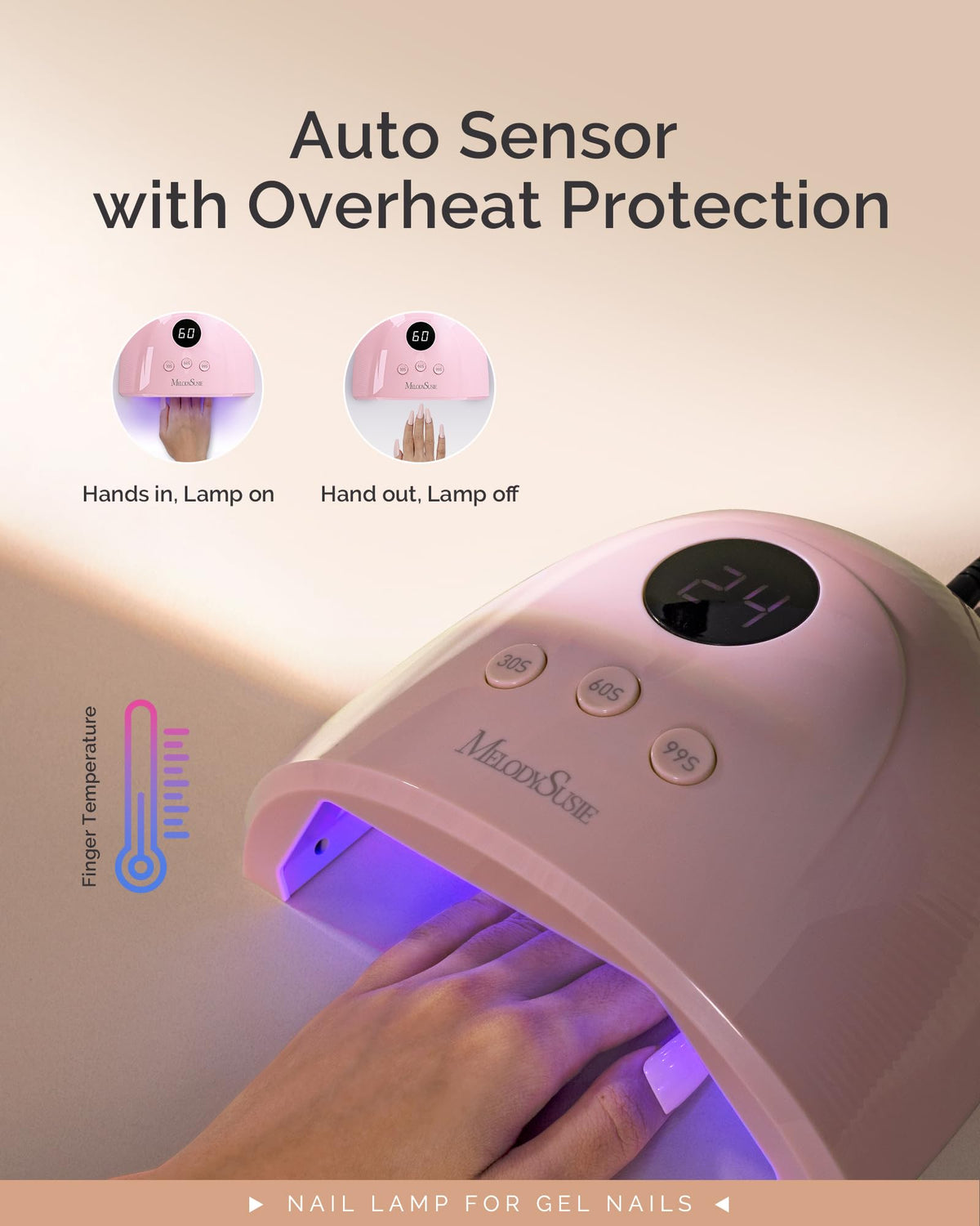 Lampe UV/LED MelodySusie P-Plus30F vue arrière