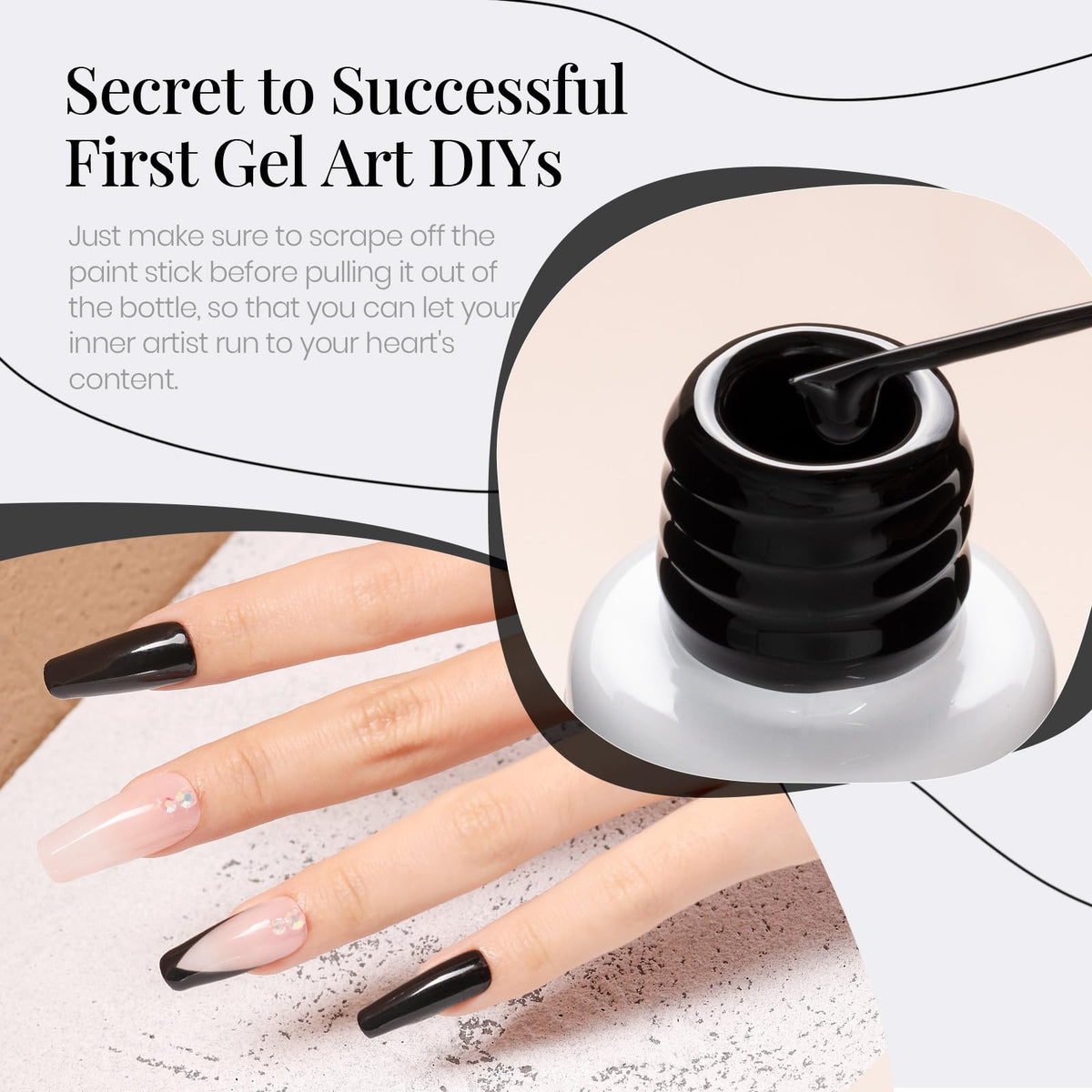 Lampe UV LED pour durcir le gel de nail art noir
